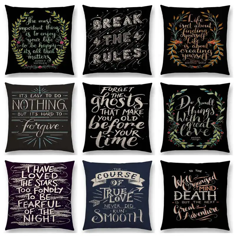 Горячая Распродажа декоративные буквы цветы листья короткие слова пословица