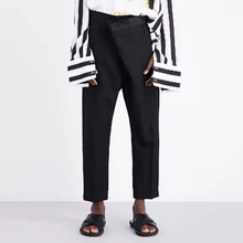 27-44 Для мужчин одежда GD стилист Подиум Мода Сращивание повседневные штаны Большие размеры певица костюмы