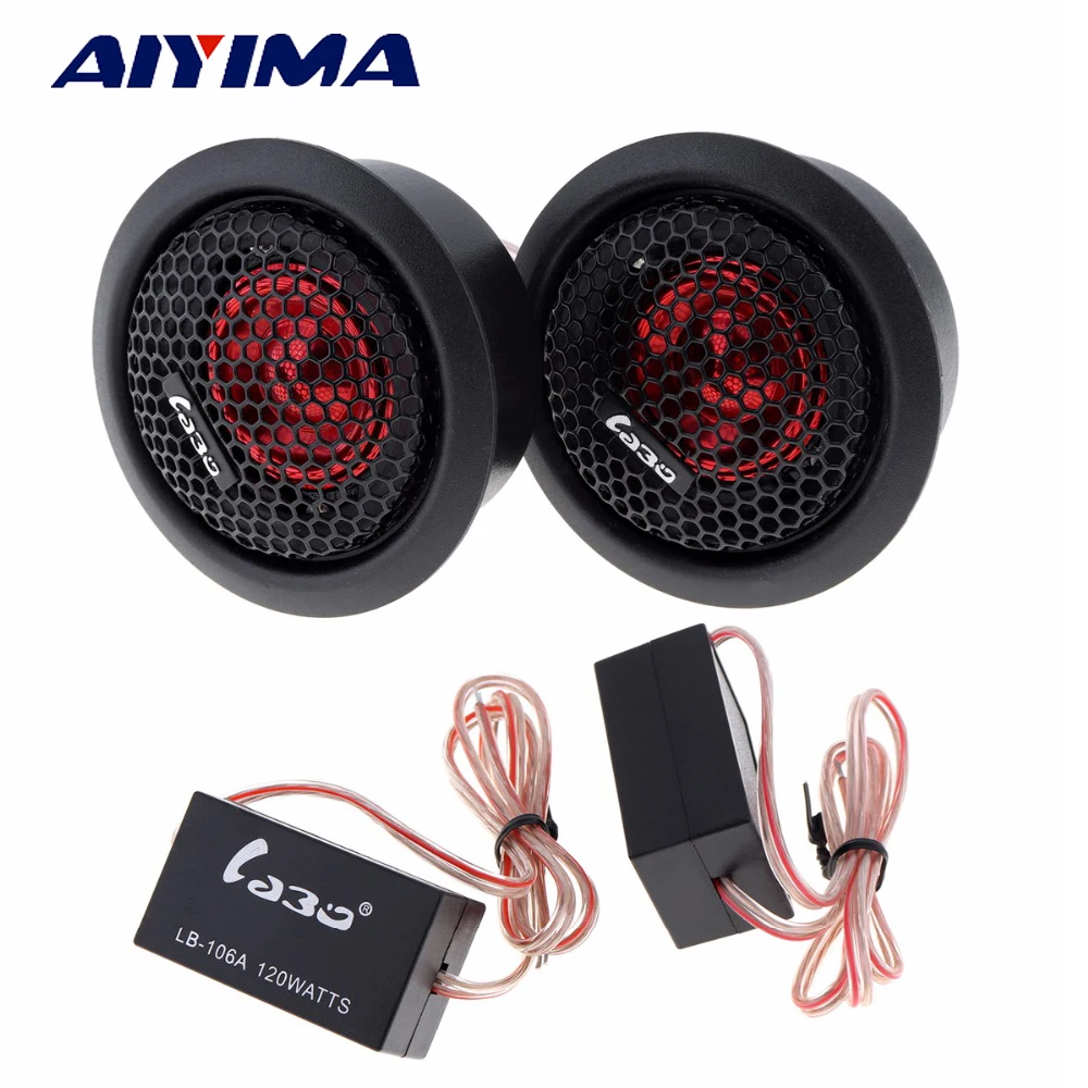

AIYIMA 1 Set Mini Audio Portable Speakers 4 Ohm 120W Car Treble Small Tweeter Speaker With Frequency Capacitor