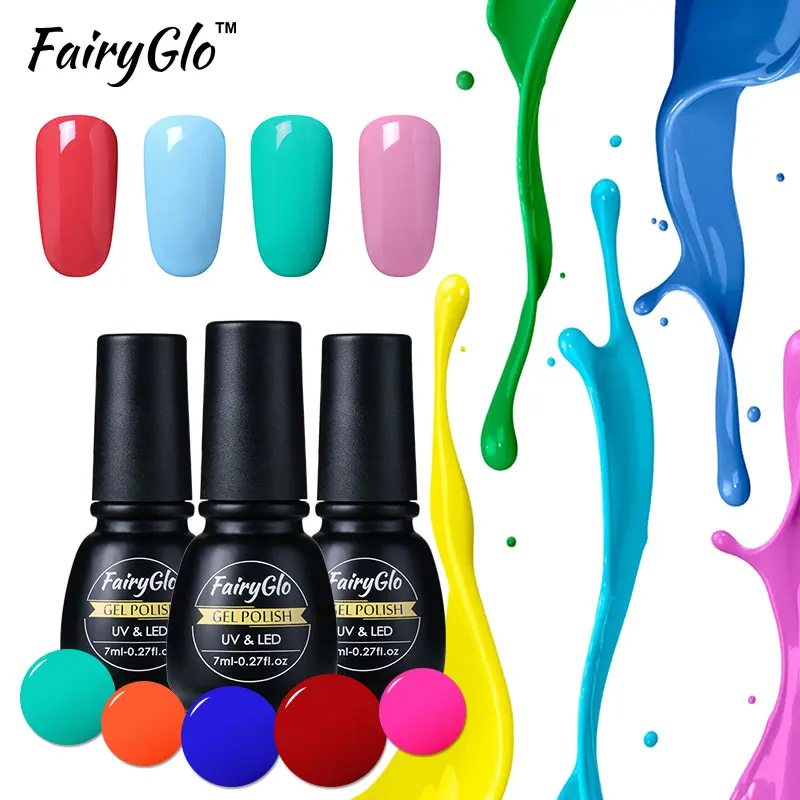 

FairyGl 7ML Pure Color Gel Nail Polish UV LED Gel Polis Soak Off Paint Gellak Enamel Semi Permanent Lucky Lacquer Hybrid Varnish