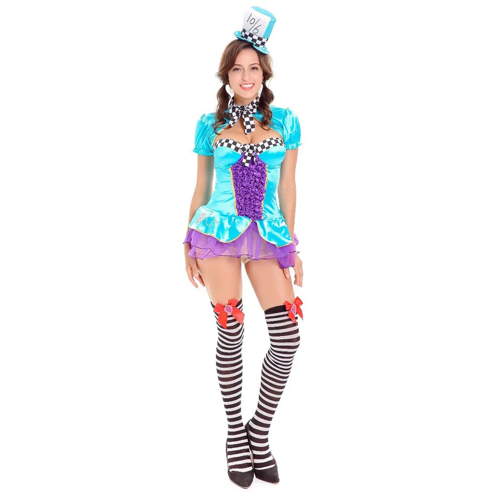 Женский сексуальный костюм Алиса в стране чудес|cosplay costume|fancy dressdress halloween |