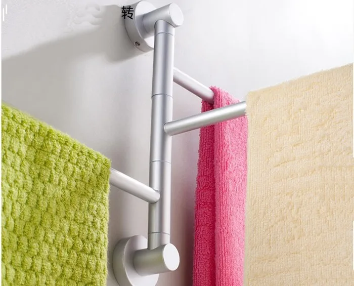 Алюминиево-магниевый сплав, вращающийся полотенцесушитель, банное полотенце, не ржавеет, прочный, легко установить, с крюком, оборудование для ванной комнаты