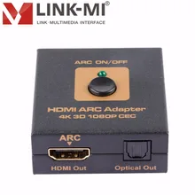 LINK-MI LM-HA03 HDMI конвертер 4K 3D 1080P CEC HDMI ARC адаптер 340 МГц с оптическим волокном расстояние 30 м с аудио портом Toslink