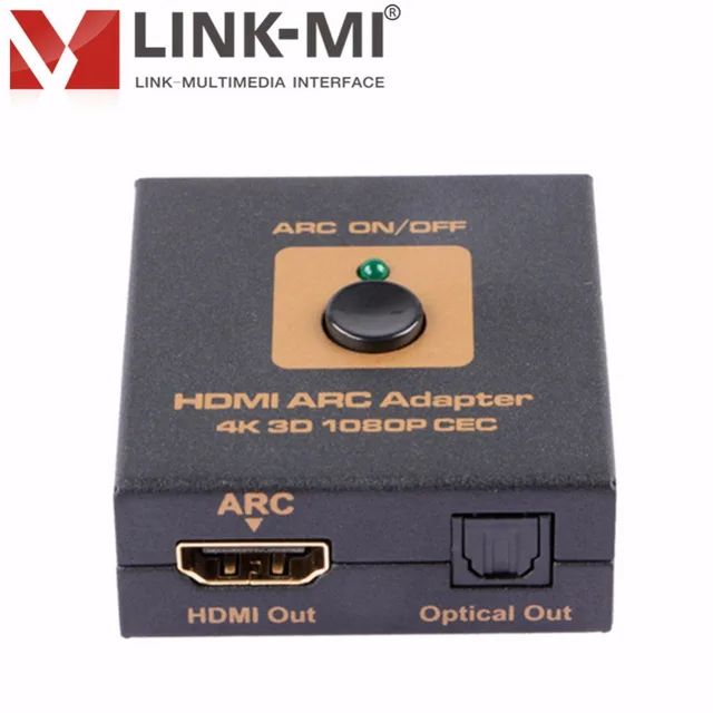 Best Price LINK-MI LM-HA03 HDMI Converter 4K 3D 1080P CEC HDMI ARC Adapter 340MHz With Optical fiber distance 30m with Audio Toslink Port 