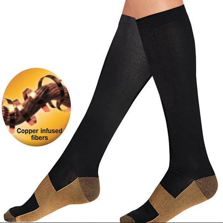 Hot Slae Varicose Vein Stocking Running Sports Knee High Relief