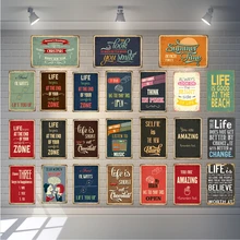 Жизнь хороша на пляже металлический плакат Вы удивляете винтажный оловянный знак настенная тарелка Паб Бар домашняя декоративная живопись доска YD052