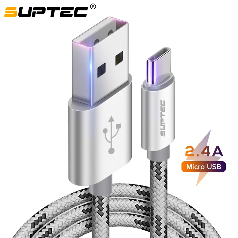 SUPTEC usb type-C кабель для Xiao mi Red mi Note 7 mi 9 провод для быстрого заряда type-C кабель зарядного устройства для samsung S10 S9 huawei P30