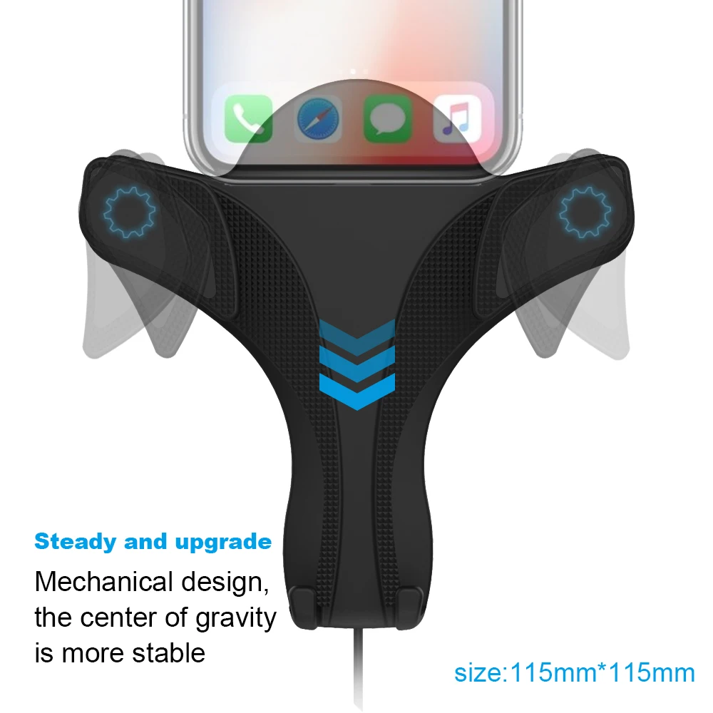 Ascromy Wireless Car Charger Air Vent Phone Holder Mount For iPhone X 8 Plus Samsung Galaxy S9 Plus S8 Note 9 8 QI Fast Charging (7)