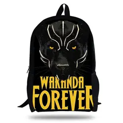 2018 новейший рюкзак Wakanda навсегда Печать Дети Школьные сумки для мальчиков девочек-подростков Повседневное ноутбук рюкзаки
