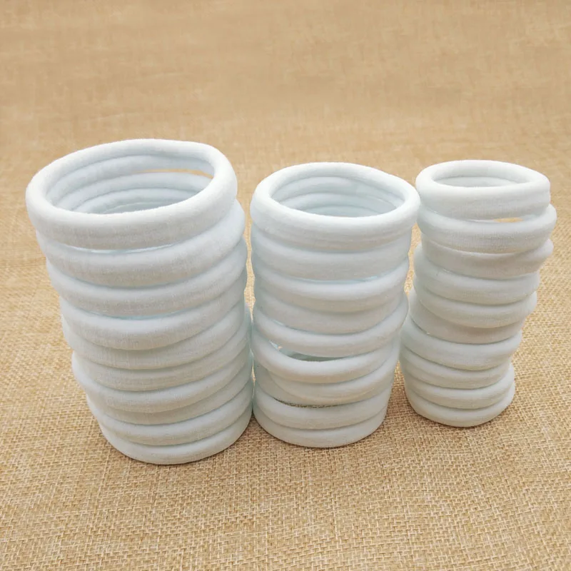 hair clips for thick hair 20 Pcs/Lot White Hair Bands Accessories For Girls  Rubber Ponytail Holder Elastic Gum Plain Nylon Headwear Scrunchy hair clips