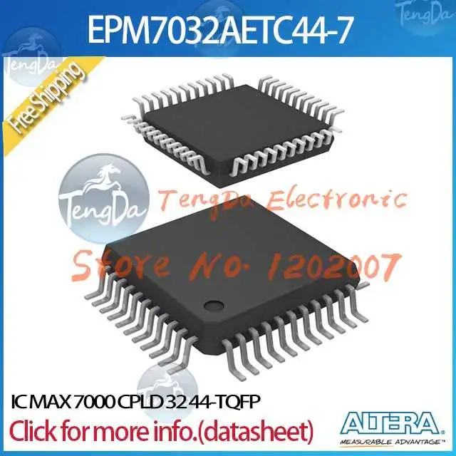 Бесплатная Доставка 5 Шт./лот EPM7032AETC44-7 IC MAX 7000 CPLD 32 44-TQFP 7032 EPM7032AETC44 EPM7032 |