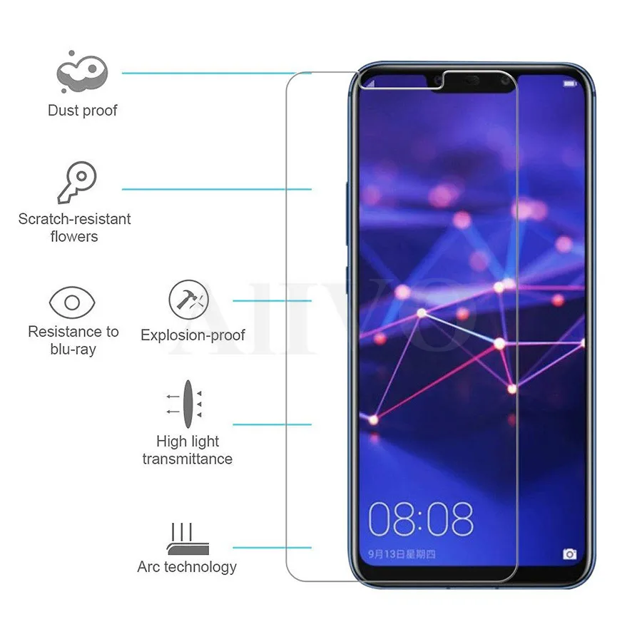 2 шт./лот 2.5D полное покрытие Премиум Закаленное стекло для Huawei Nova 3i 3 8X Mate 20 P20 Pro Lite