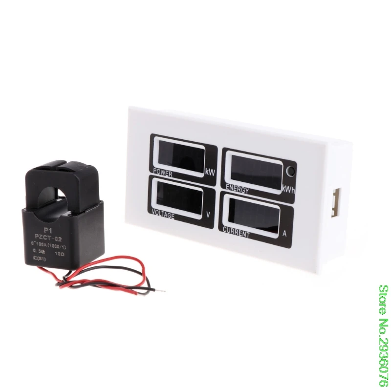 

4in1 Digital Ammeter Voltmeter Watt Power Energy Meter AC 80-260V 100A PZEM-004 Drop Ship Support