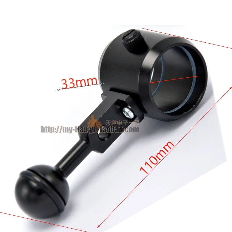 

mount 30-33mm diving mount Ball joint clamp and extended arm for Buoyancy fill light lamp holder diving torch photography lights