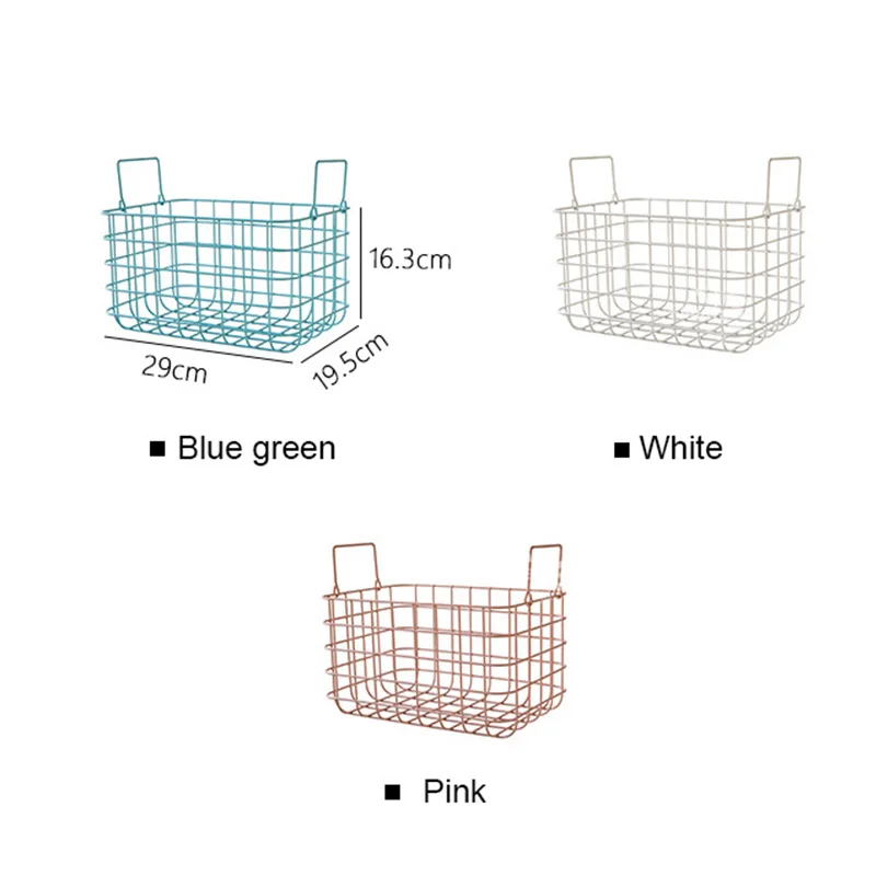 Металлические корзины для хранения в скандинавском стиле, корзина для хранения фруктов и хлеба, корзина для хранения косметики, Настольная корзина для хранения в ванной, кухонный Железный органайзер для хранения