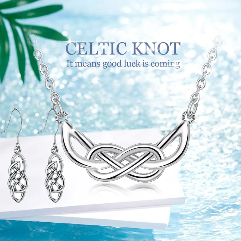 

Angel caller Authentic 100% 925 Sterling Silver Sparkling Love Knot Weave Jewelry Sets Sterling Silver Jewelry Accessories