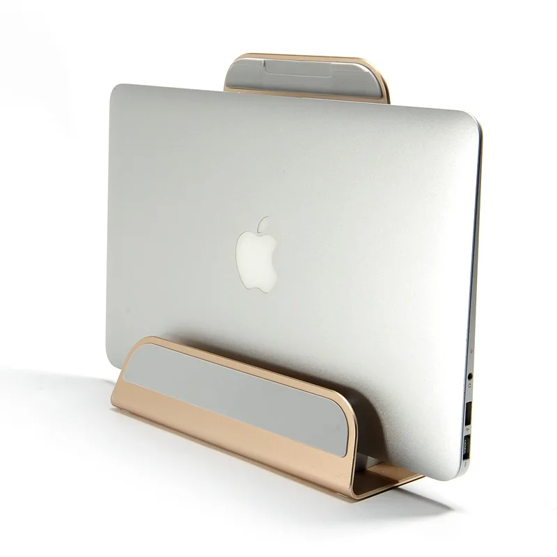 2 In 1 Function Aluminum Alloy Firm Bracket for Macbook Air Pro Retina 11 12 13 15 Vertical Base St
