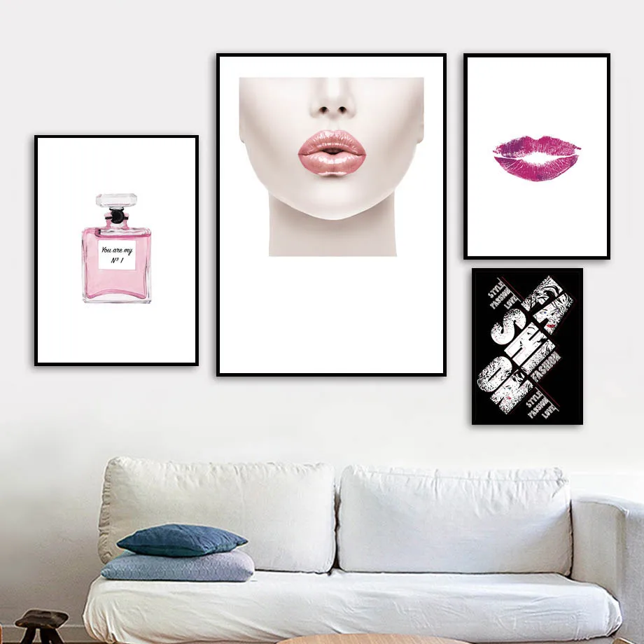 Home Decor Print Painting Nordic Fashion Woman Sexy Lip Paris Perfume Picture Wall Art Modular Canvas Poster Bedside Background
Home Decor Print Painting Nordic Fashion Woman Sexy Lip Paris Perfume Picture Wall Art Modular Canvas Poster Bedside Background