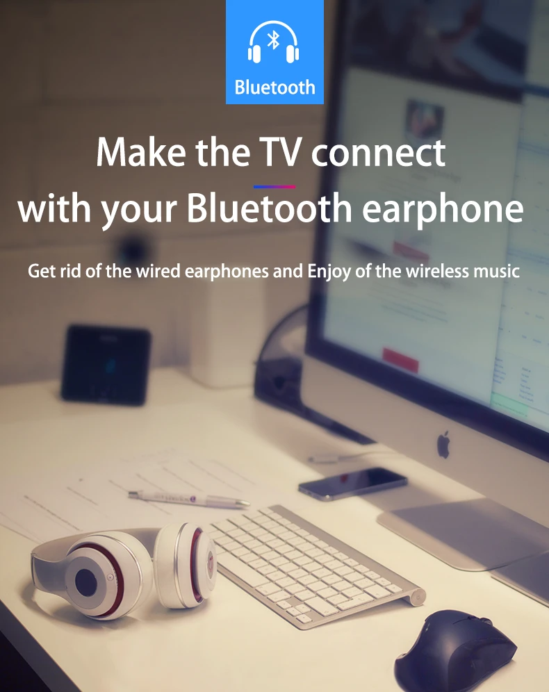 TV connect with the earphone 