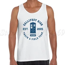 Доктор Кто мужские майки Gallifrey высокий трек поле команда Доктор Кто жилет время ТАРДИС письмо печатных мужские майки