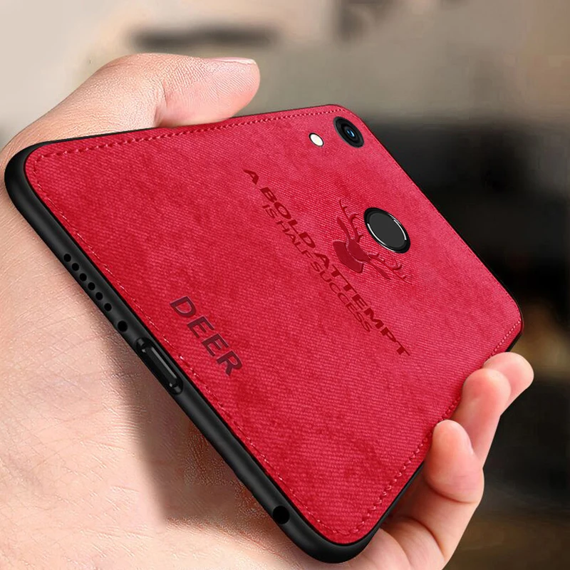 Keajor Phone Case For Huawei Honor 8A Classic Fabric Bumper Soft Silicone Frame Fundas Honor8A 8 A Global Cover |