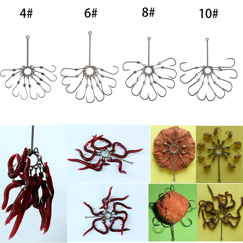 

Carbon Steel Fishhooks New Explosion Hook Set Carp Fishing Capture Off Ability Tackle Tool