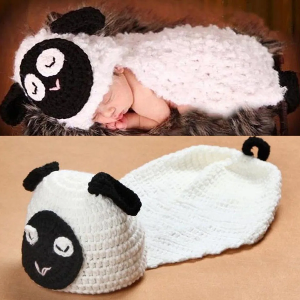 Вязаные шапки и брюки в виде кролика для новорожденных|knit outfit|photographic propscrochet hat |