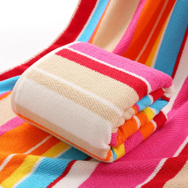 2016-New-100-Cotton-720g-Large-size-180-90cm-Striped-Bath-Towel-Fabric-Solid-Beach-Towels