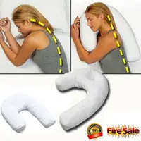 U Shaped Pillow Side Sleeper Pillows Neck & Back Pillow Hold Neck Spine Protection Cotton Pillow Cushion 1