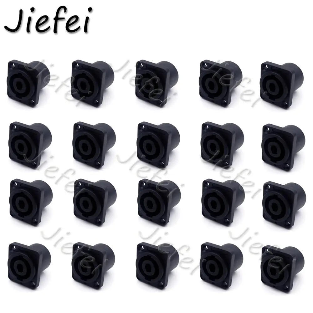 

20pcs 4 Pin Speakon Panel Mount 4 Poles Powercon Female Jack Socket Connector Power Connector Chassis 4 Pin Powercon wholesale