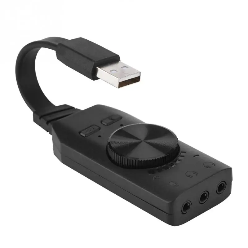 

USB Sound Card External Audio Card 3.5mm USB Adapter USB to Earphone Headphone Audio Interface for Computer Sound Card