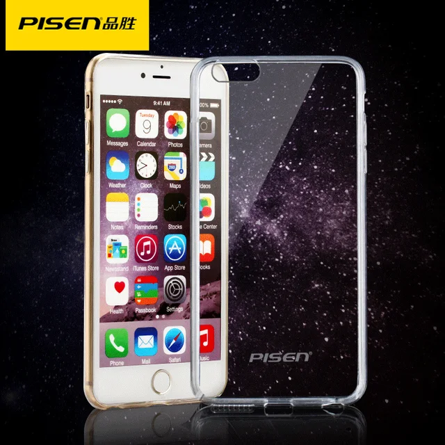 PISEN Для iphone 6 6 s Силиконовый Чехол Крышка Для iphone 6 Plus Прозрачный Цвет Тонкий Телефон Защитная Мягкая Оболочка