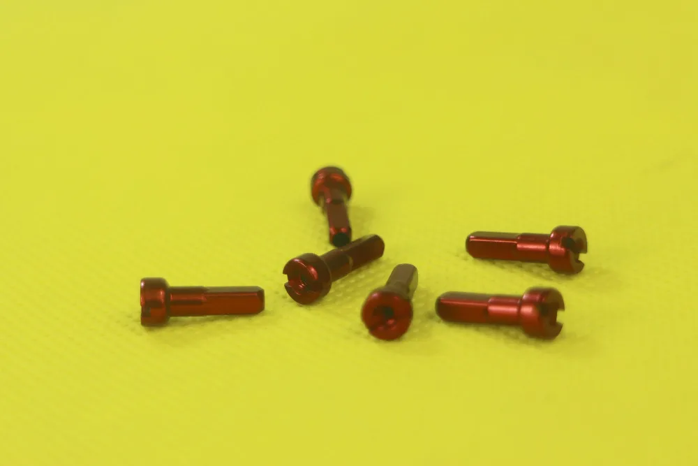 SPEEDSAFE 14G light Alloy AL7075 12mm 14mm 16mm bicycle nipples 100 pcs/lot black red silver blue gold round bike accessories