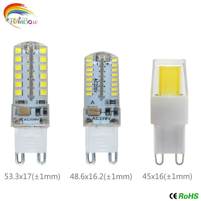 5 шт./лот cob G9 светодиодный светильник DC12V 220 V G9 G4 Светодиодная лампа с регулировкой SMD2835 3014 Светодиодный G9 прожектор для хрустальной люстры на замену