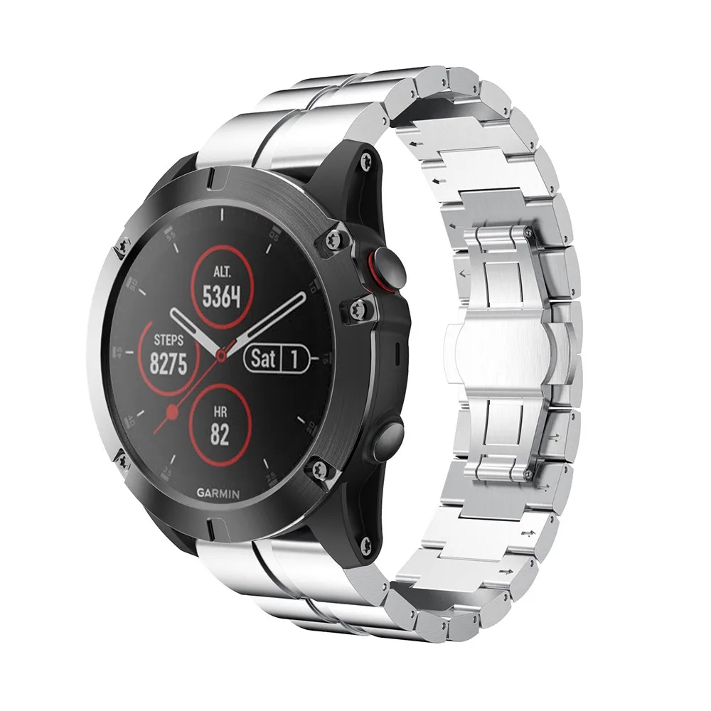 Роскошный быстросъемный браслет из нержавеющей стали, умные часы, запасные ремешки для часов для Garmin Fenix 5X Plus