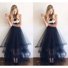 Многоярусная винтажная юбка 4 слоя Женская юбка из тюля сексуальная Длинная юбка-американка