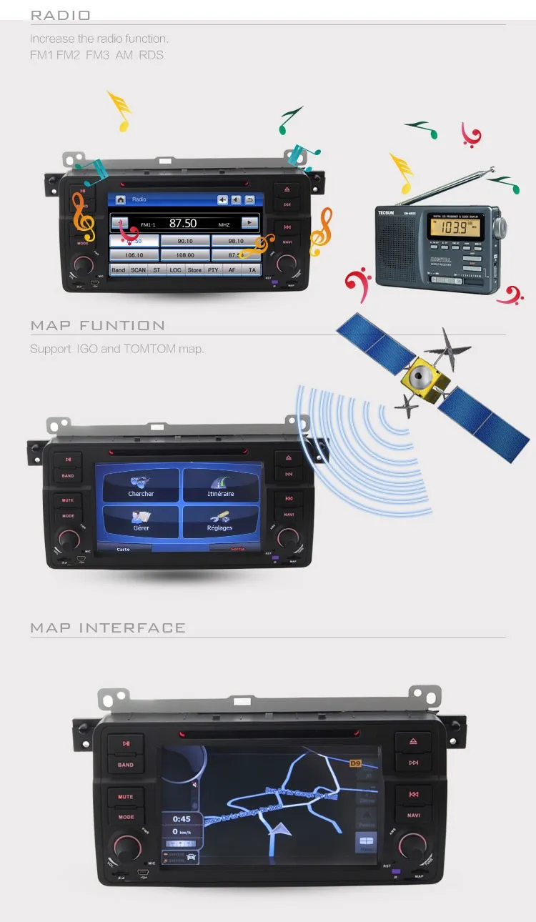 Cheap LJHANG 7 Inch 1 Din Car DVD Player For BMW E46 M3 MG ZT Rover 75 Auto Radio Stereo Audio Video GPS Navigation Multimedia USB RDS 4