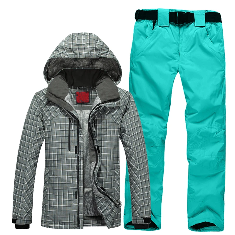

Free Shipping 2018 Men Ski Suit Skiing Snowboard Men's Windproof Waterproof Outdoor Camping Riding Jacket+Pants