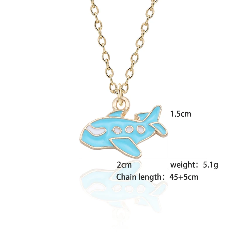 Cartoon-Aircraft-Necklaces-Pendants-Cute-Mini-Gold-Enamel-Colorful-Airplane-Air-Plane-Necklace-Women-Jewelry-Gifts (1)