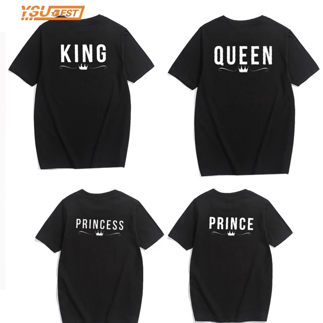 King Queen Prince Princess Crown Tee T shirt Family Matching Outfits