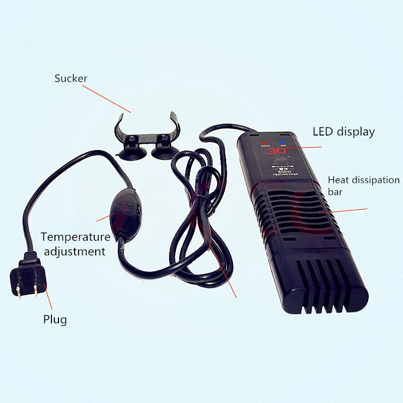 Аквариумный электронный нагревательный стержень PTC нагревательный стержень 100 Вт 300 Вт 500 Вт 800 Вт 1000 Вт автоматическое выключение без воды или перегрева