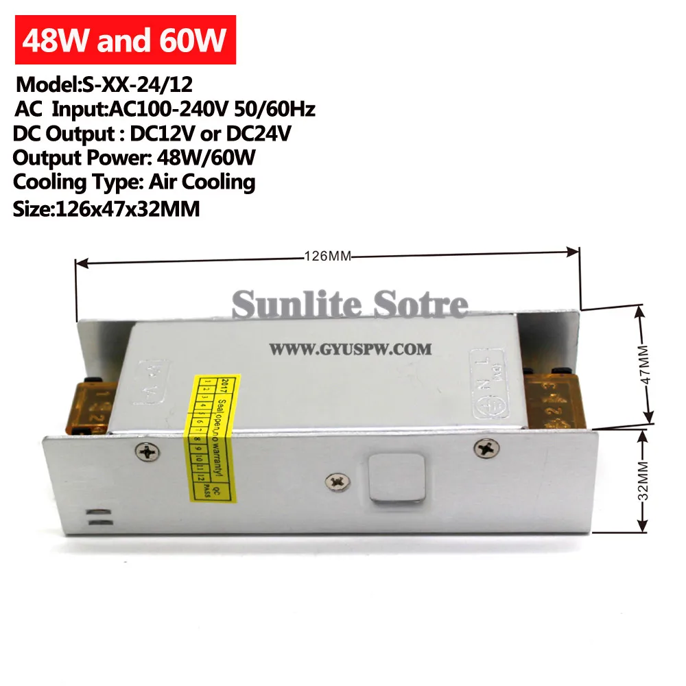 48W 和60W