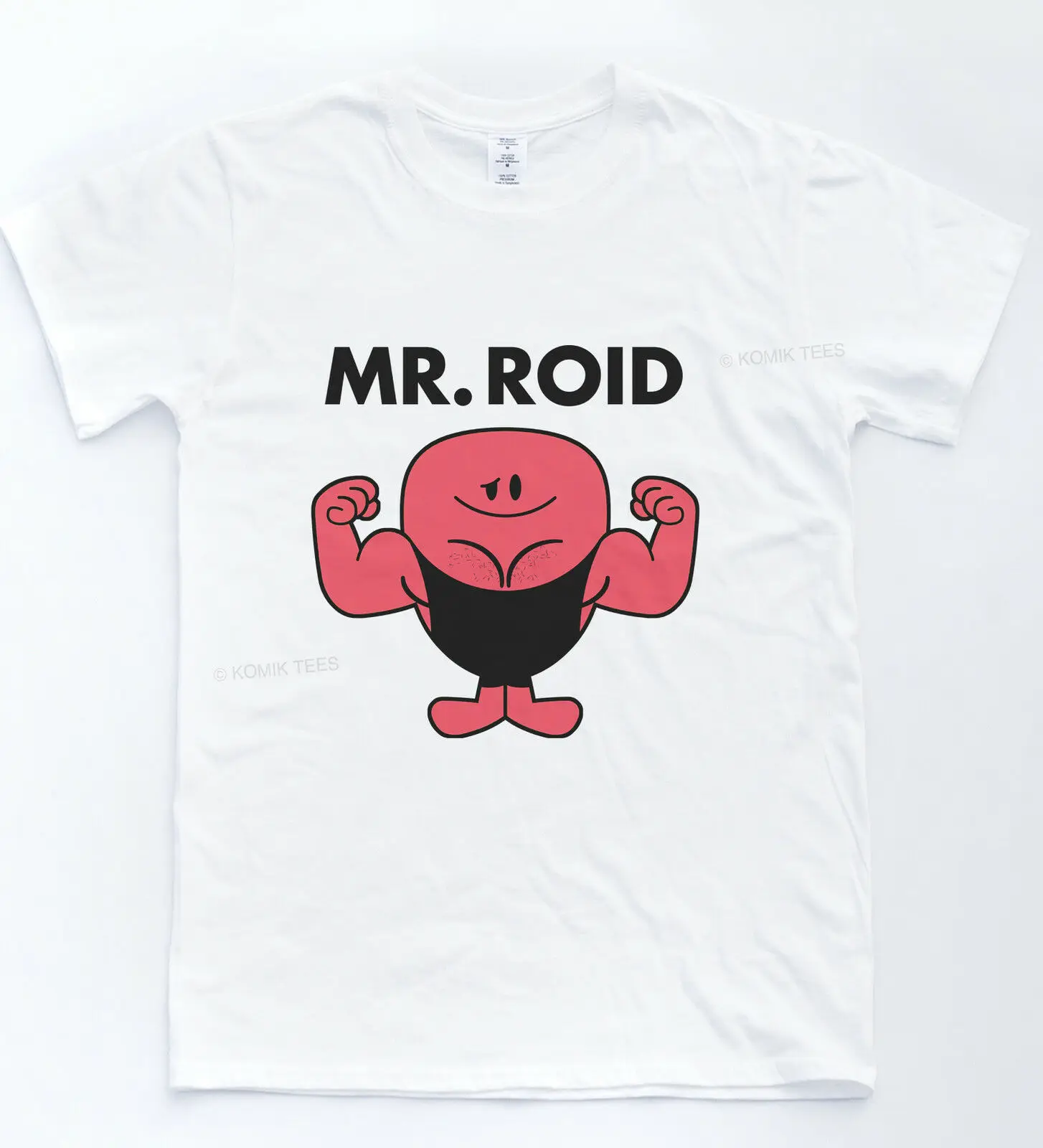 MR ROID забавная Спортивная футболка для тренажерного зала облегающая мышцы мужчин