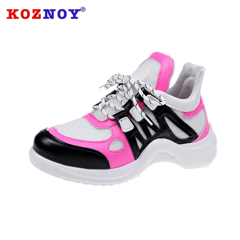 

Koznoy Sneakers Women Leisure Women Shoes Spring Thick Bottom Dropshipping Breathable Muffin Bottom Round Toe Fashion Cross Tied