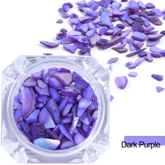 1 коробка Смешанные 3D неровные Ломтики украшения для ногтей градиентные камни блестки оболочки дизайн блестки стразы маникюр TR733 - Цвет: Dark Purple