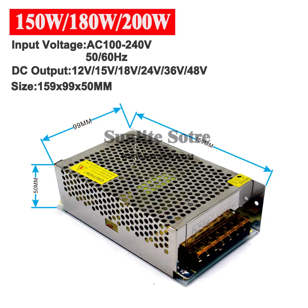 12V15V18V24V36V48V150W180W200W