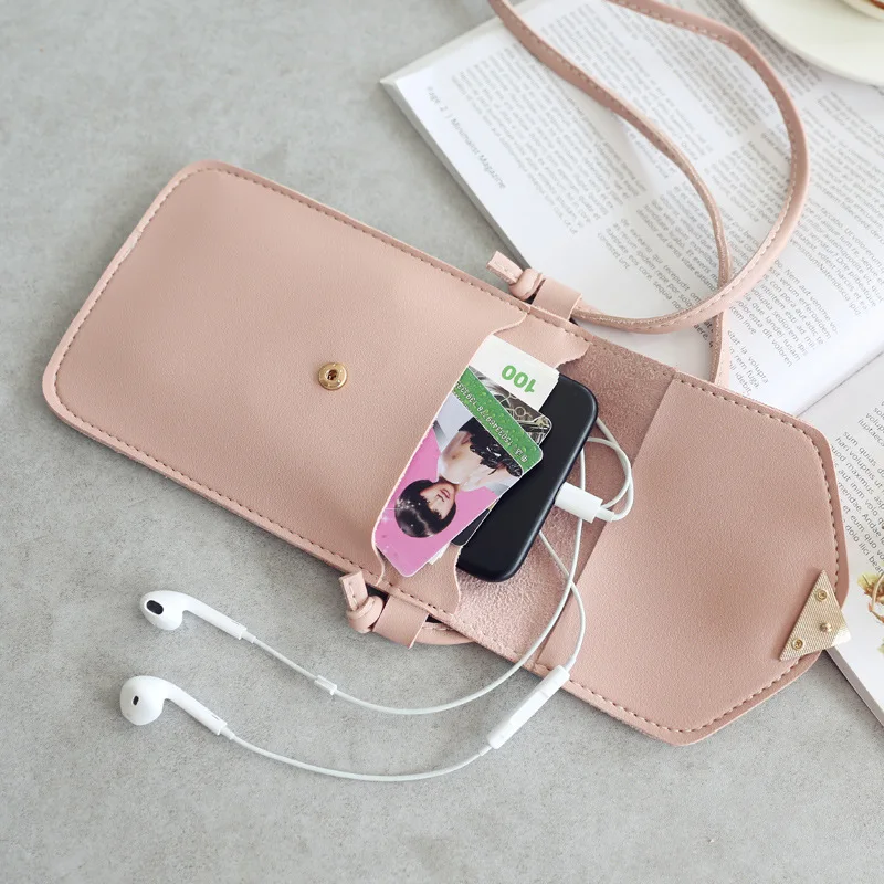 Touch Screen Cell Phone Purse Smartphone Wallet Leather Shoulder Strap Handbag Women Bag for Iphone X Samsung S10 Huawei P20