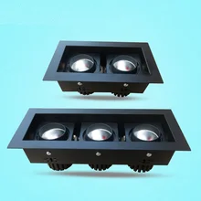 LukLoy LED Recessed Ceiling Down light 1 head Multi-head COB Spotlight for Shopping Mall Hotel Lobby Living Room Clothing shop