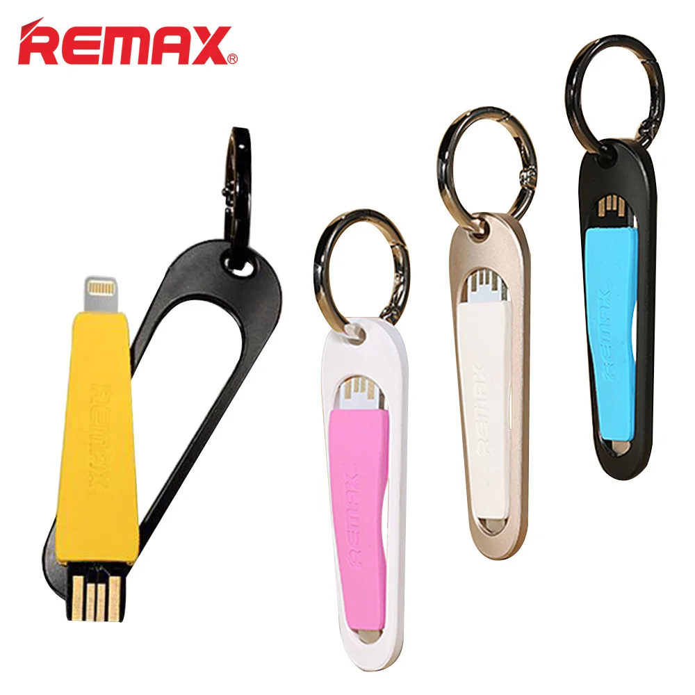 Remax Micro USB Cable USB Cable Metal Keychain USB Data charger adapter