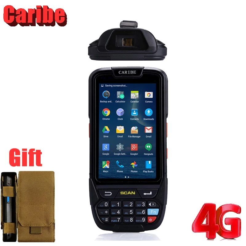 CARIBE ماسح محمول PDA NFC بلوتوث الهاتف المحمول الروبوت